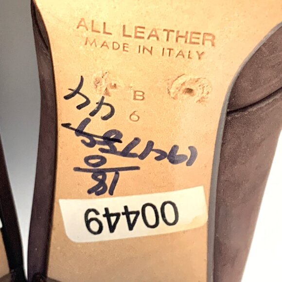 Faconnable Womens Buckle Pilgrim Shoes Brown Suede Size 6B Leather Vibram Sole - Picture 12 of 15